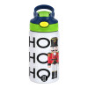 Παιδικό παγούρι θερμό, ανοξείδωτο, με καλαμάκι ασφαλείας, πράσινο/μπλε (350ml)