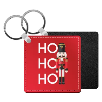 Μολυβένιος στρατιώτης, Μπρελόκ Δερματίνη, τετράγωνο ΜΑΥΡΟ (5x5cm)