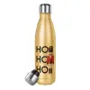 Glitter gold stainless steel thermos bottle, double-walled, 500ml