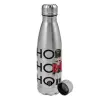 Metallic water bottle, stainless steel, 750ml