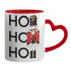 Mug heart red handle, ceramic, 330ml