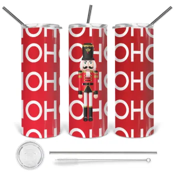 Μολυβένιος στρατιώτης, Tumbler ποτήρι θερμό από ανοξείδωτο ατσάλι 600ml, με μεταλλικό καλαμάκι & βούρτσα καθαρισμού