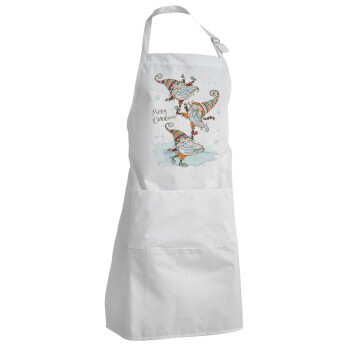 Christmas nordic gnomes, Adult Chef Apron (with sliders and 2 pockets)