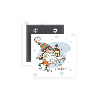 Christmas nordic gnomes, Κονκάρδα παραμάνα τετράγωνη 5x5cm