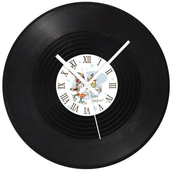 Christmas nordic gnomes, Ρολόι τοίχου Βινύλιο (30cm)