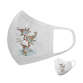 Christmas nordic gnomes, Μάσκα υφασμάτινη υψηλής άνεσης παιδική (Δώρο πλαστική θήκη)