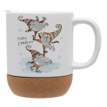 Christmas nordic gnomes, Ceramic coffee mug Cork (MAT), 330ml