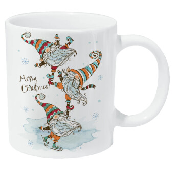 Christmas nordic gnomes, Κούπα Giga, κεραμική, 590ml