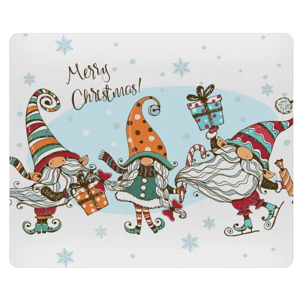 Christmas nordic gnomes — Mousepad ορθογώνιο 23x19cm