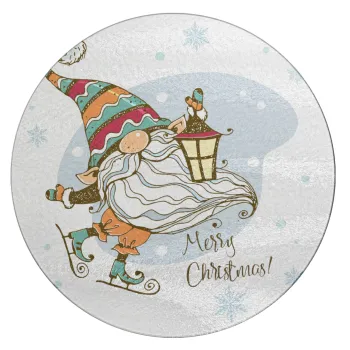 Christmas nordic gnomes, Επιφάνεια κοπής γυάλινη στρογγυλή (30cm)