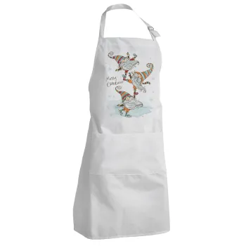 Christmas nordic gnomes, Adult Chef Apron (with sliders and 2 pockets)