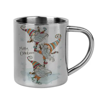 Christmas nordic gnomes, Mug Stainless steel double wall 300ml