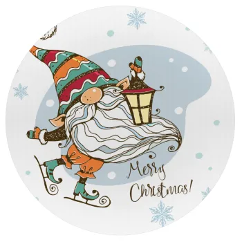 Christmas nordic gnomes, Mousepad Round 20cm