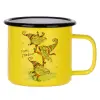 Metallic enamel MATT Yellow cup 360ml
