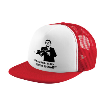 Scarface, Καπέλο παιδικό Soft Trucker με Δίχτυ Red/White 