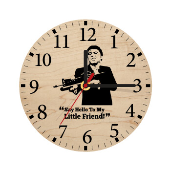 Scarface, Ρολόι τοίχου ξύλινο plywood (20cm)