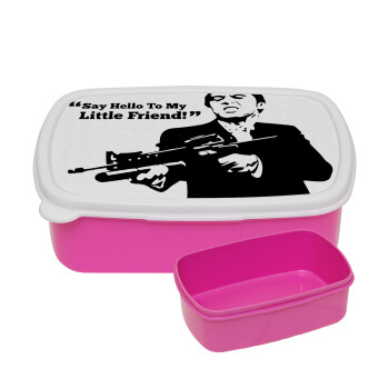 Scarface, ΡΟΖ παιδικό δοχείο φαγητού (lunchbox) πλαστικό (BPA-FREE) Lunch Βox M18 x Π13 x Υ6cm