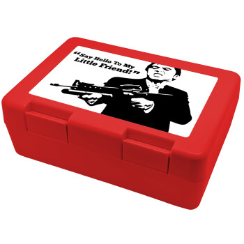 Scarface, Children's cookie container RED 185x128x65mm (BPA free plastic)