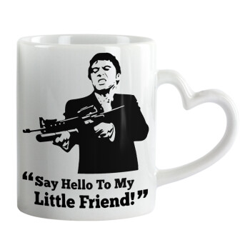 Scarface, Mug heart handle, ceramic, 330ml