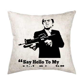 Scarface, Μαξιλάρι καναπέ Δερματίνη Γκρι 40x40cm με γέμισμα