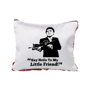 Scarface, Τσαντάκι νεσεσέρ με πούλιες (Sequin) Κόκκινο