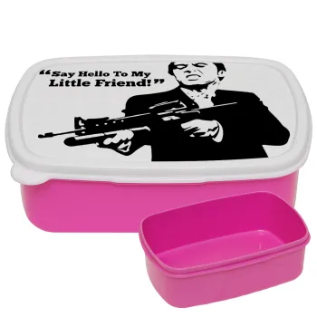 Scarface, ΡΟΖ παιδικό δοχείο φαγητού (lunchbox) πλαστικό (BPA-FREE) Lunch Βox M18 x Π13 x Υ6cm