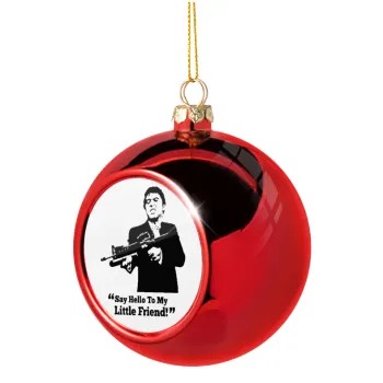 Scarface, Christmas tree ball Red 8cm
