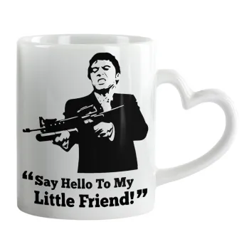Scarface, Mug heart handle, ceramic, 330ml