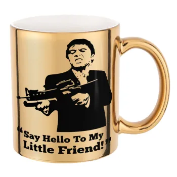 Scarface, Κούπα κεραμική, χρυσή καθρέπτης, 330ml