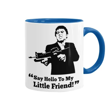 Scarface, Κούπα χρωματιστή μπλε, κεραμική, 330ml