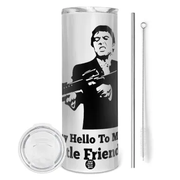 Scarface, Tumbler stainless steel 600ml, with metal straw & cleaning brush