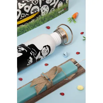 Scarface, Πασχαλινή Λαμπάδα με παγούρι μεταλλικό (620ml, stainless steel) & κερί αρωματικό πλακέ (30cm) (ΤΙΡΚΟΥΑΖ)