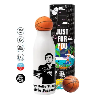 Scarface, Bascetball Metal mug thermos, double wall, 550ml