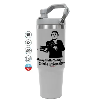 Scarface, GREY color, 890ml (30oz) stainless Steel Tumbler with Handle