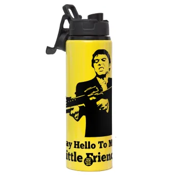 Scarface, Μεταλλικό παγούρι νερού με καπάκι ασφαλείας, αλουμινίου 850ml