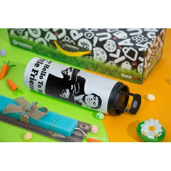 Scarface, Πασχαλινή Λαμπάδα με Travel Tumbler θερμό με διπλό καπάκι (600ml, BPA free) & κερί αρωματικό πλακέ (30cm) (ΤΙΡΚΟΥΑΖ)