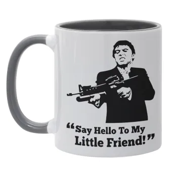 Scarface, Κούπα χρωματιστή γκρι, κεραμική, 330ml