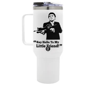 Scarface, Mega Stainless steel Tumbler with lid, double wall 1,2L