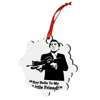 Scarface, Στολίδι Χριστουγεννιάτικο στολίδι snowflake ξύλινο 7.5cm