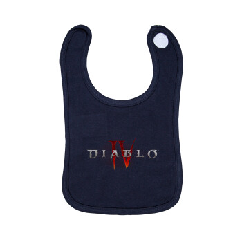 Diablo iv, Σαλιάρα με Σκρατς 100% Organic Cotton Μπλε (0-18 months)