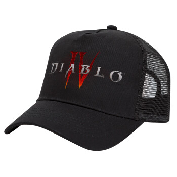 Diablo iv, Καπέλο Trucker με Δίχτυ, Μαύρο, (ΒΑΜΒΑΚΕΡΟ, ΠΑΙΔΙΚΟ, UNISEX, ONE SIZE)