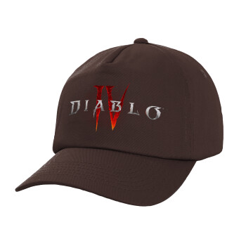 Diablo iv, Adult Baseball Cap, 100% Cotton, Chocolate (COTTON, ADULT, UNISEX, ONE SIZE)