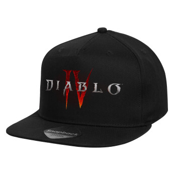 Diablo iv, Καπέλο παιδικό Snapback, 100% Βαμβακερό, Μαύρο