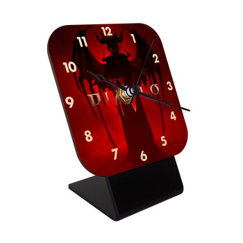 Diablo iv, Quartz Table clock in natural wood (10cm)
