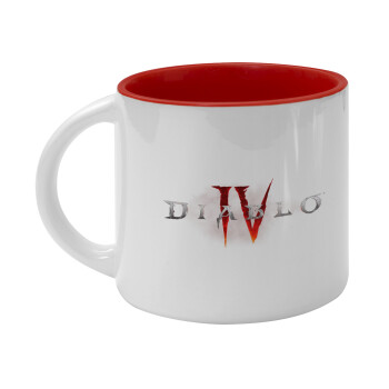 Diablo iv, Κούπα κεραμική 400ml Λευκή/Κόκκινη