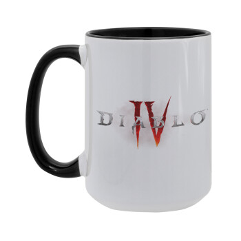 Diablo iv, Κούπα Mega 15oz, κεραμική Μαύρη, 450ml
