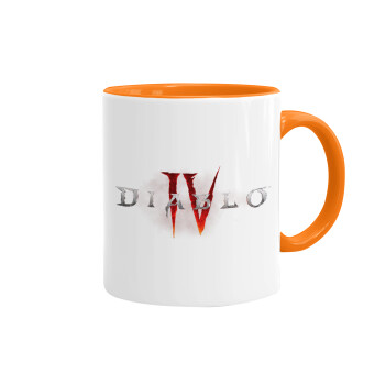 Diablo iv, Mug colored orange, ceramic, 330ml