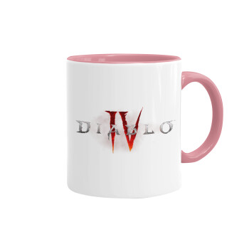 Diablo iv, Κούπα χρωματιστή ροζ, κεραμική, 330ml