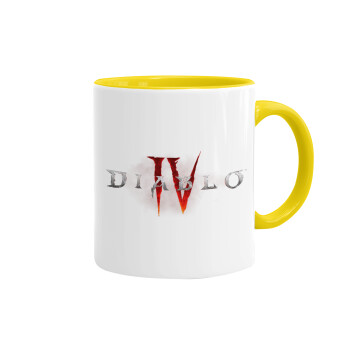 Diablo iv, Mug colored yellow, ceramic, 330ml