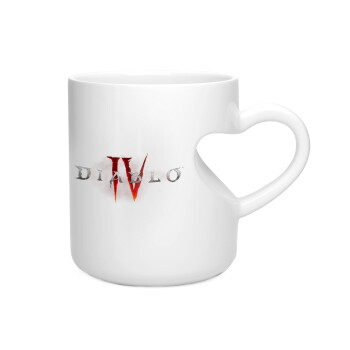 Diablo iv, Κούπα καρδιά λευκή, κεραμική, 330ml